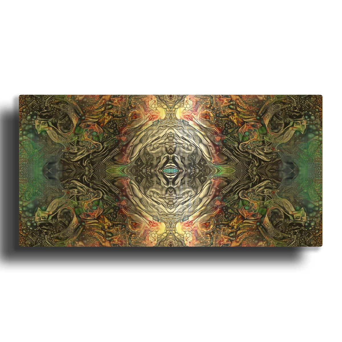 'The Origin Of The Universe' By Pedro Gavidia Gold Metal Wall Art