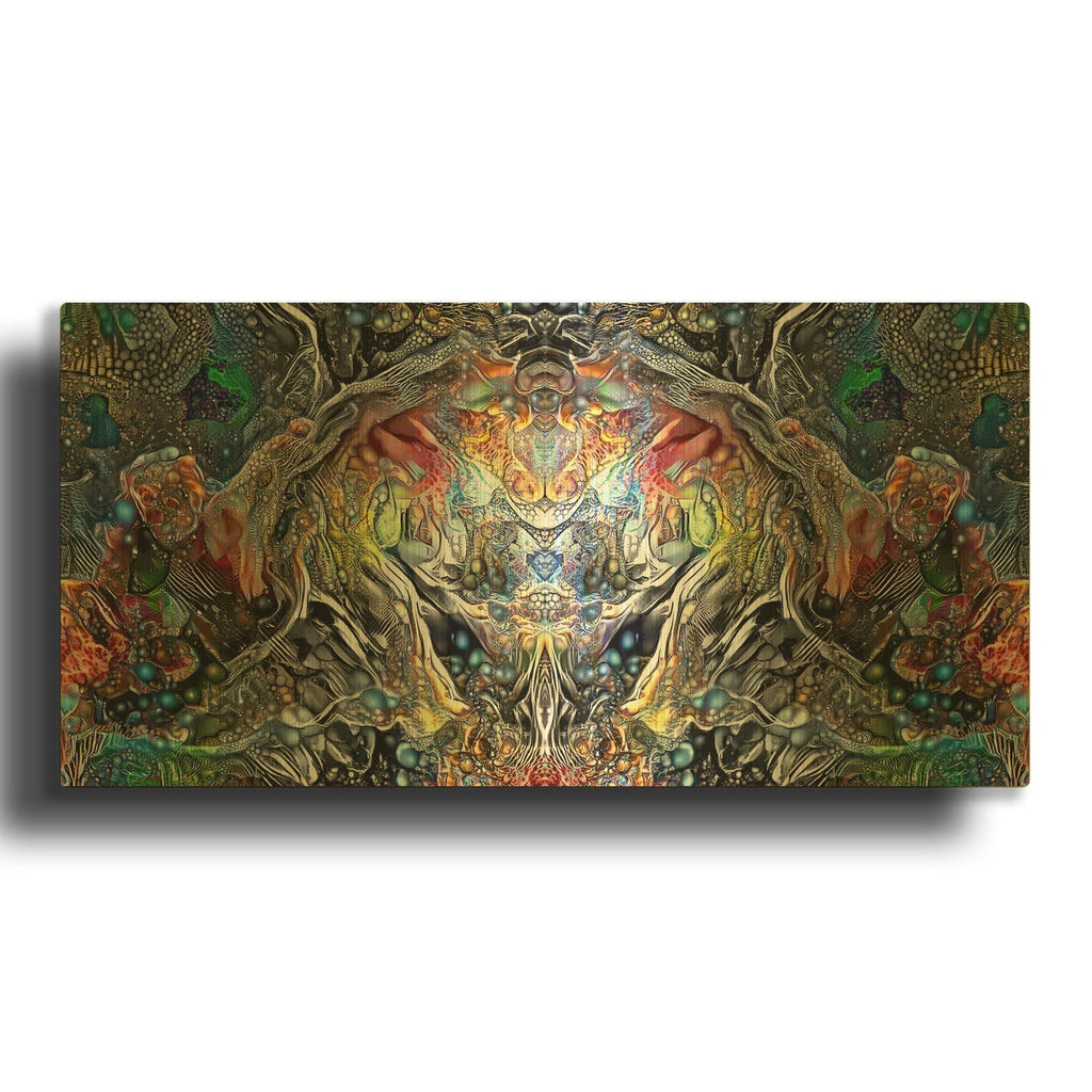 'The Strange Intelligence Enclosure' By Pedro Gavidia Gold Metal Wall Art