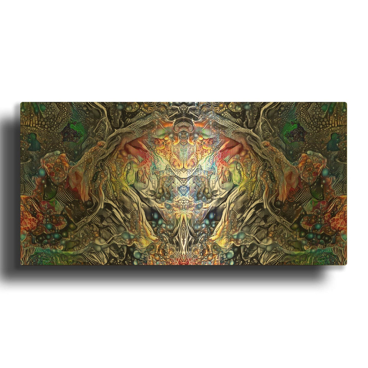 'The Strange Intelligence Enclosure' By Pedro Gavidia Gold Metal Wall Art