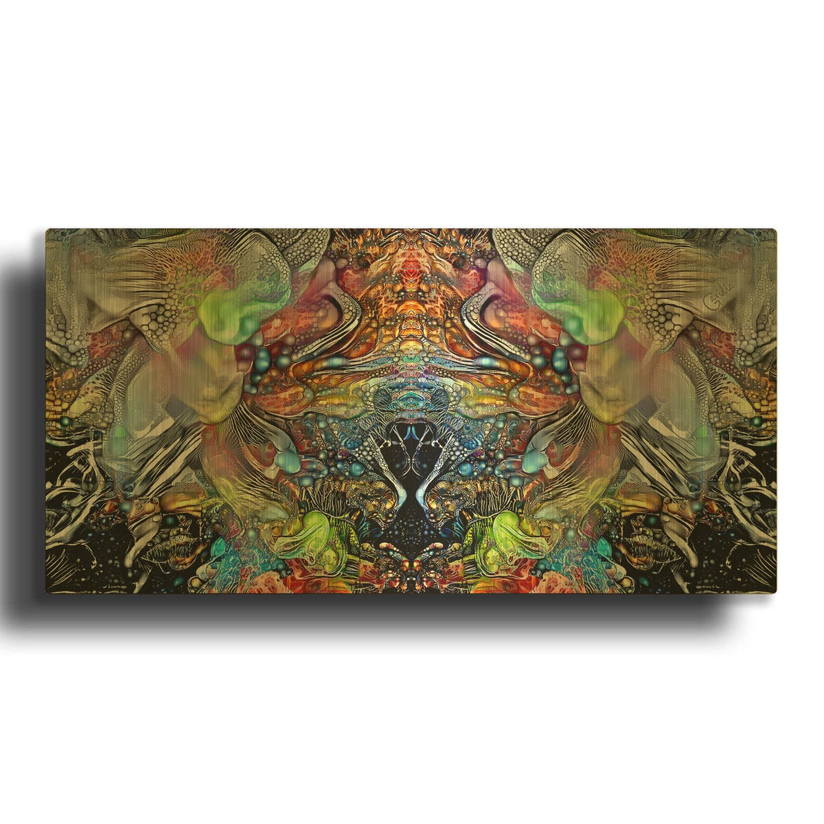 'Transcend' By Pedro Gavidia Gold Metal Wall Art