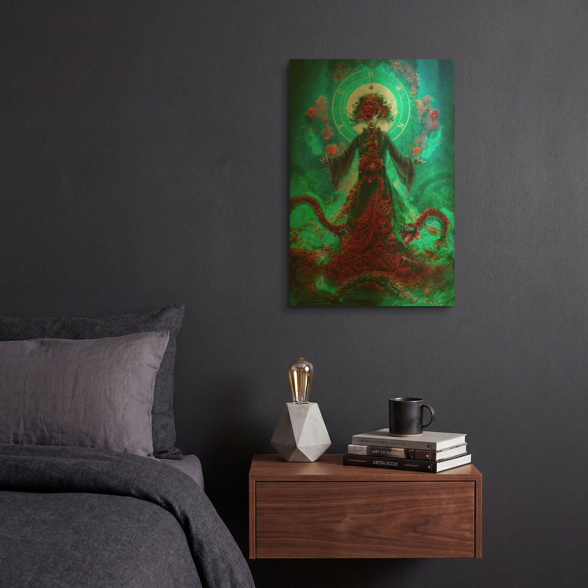 'Hecate' By Mario Sanchez Nevado Gold Metal Wall Art