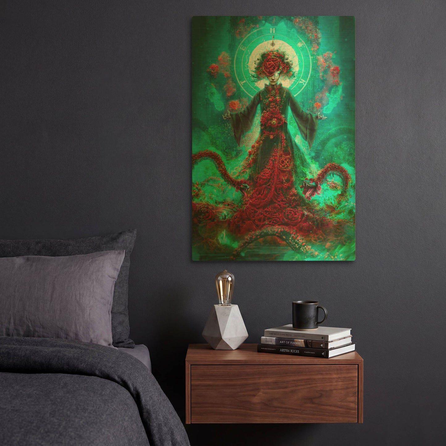 'Hecate' By Mario Sanchez Nevado Gold Metal Wall Art
