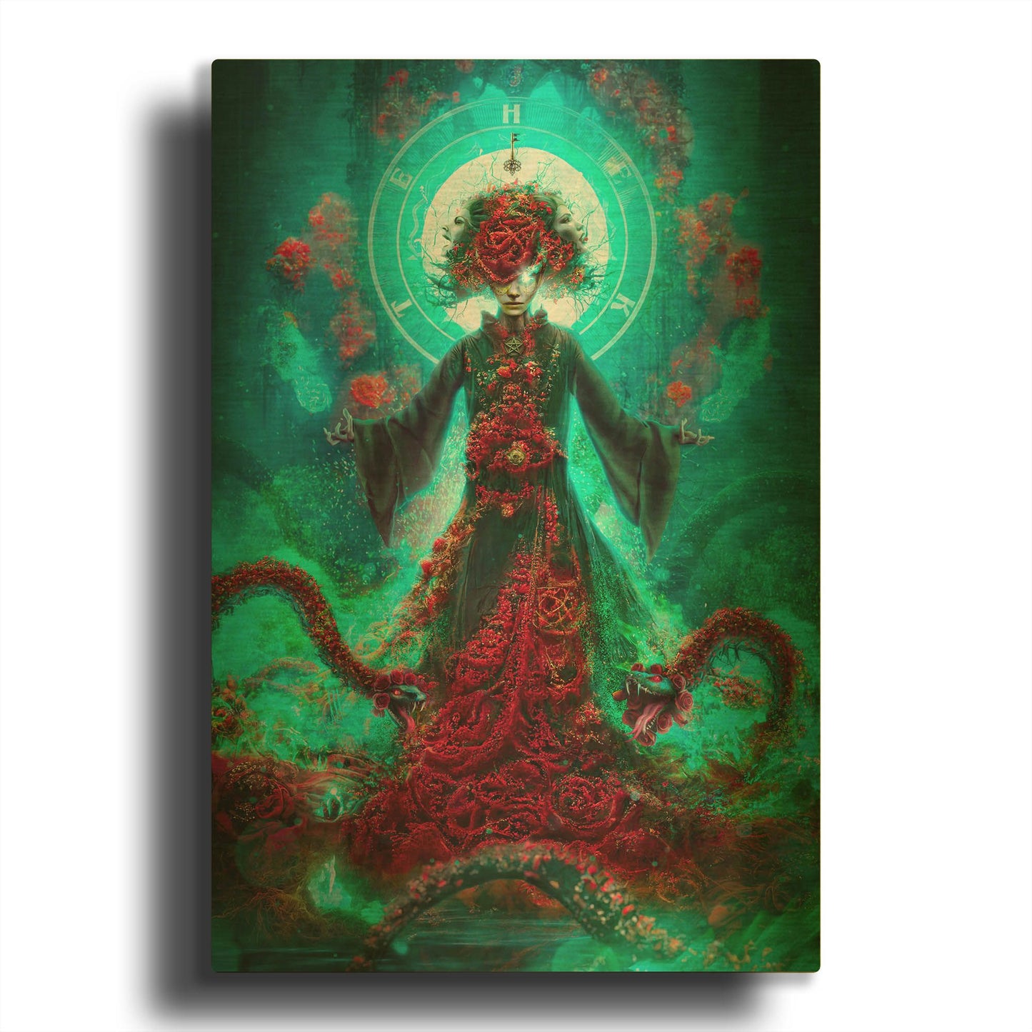 'Hecate' By Mario Sanchez Nevado Gold Metal Wall Art