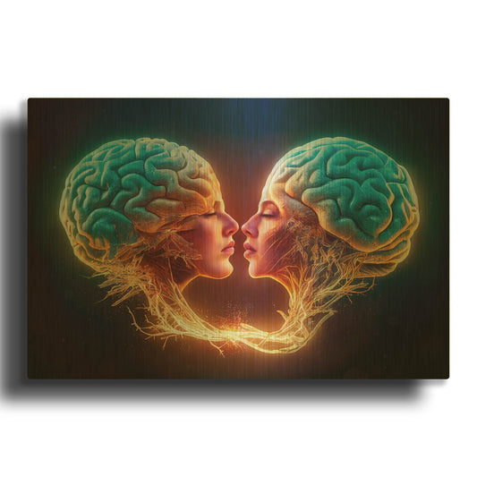 'Sapiosexual' By Mario Sanchez Nevado Gold Metal Wall Art