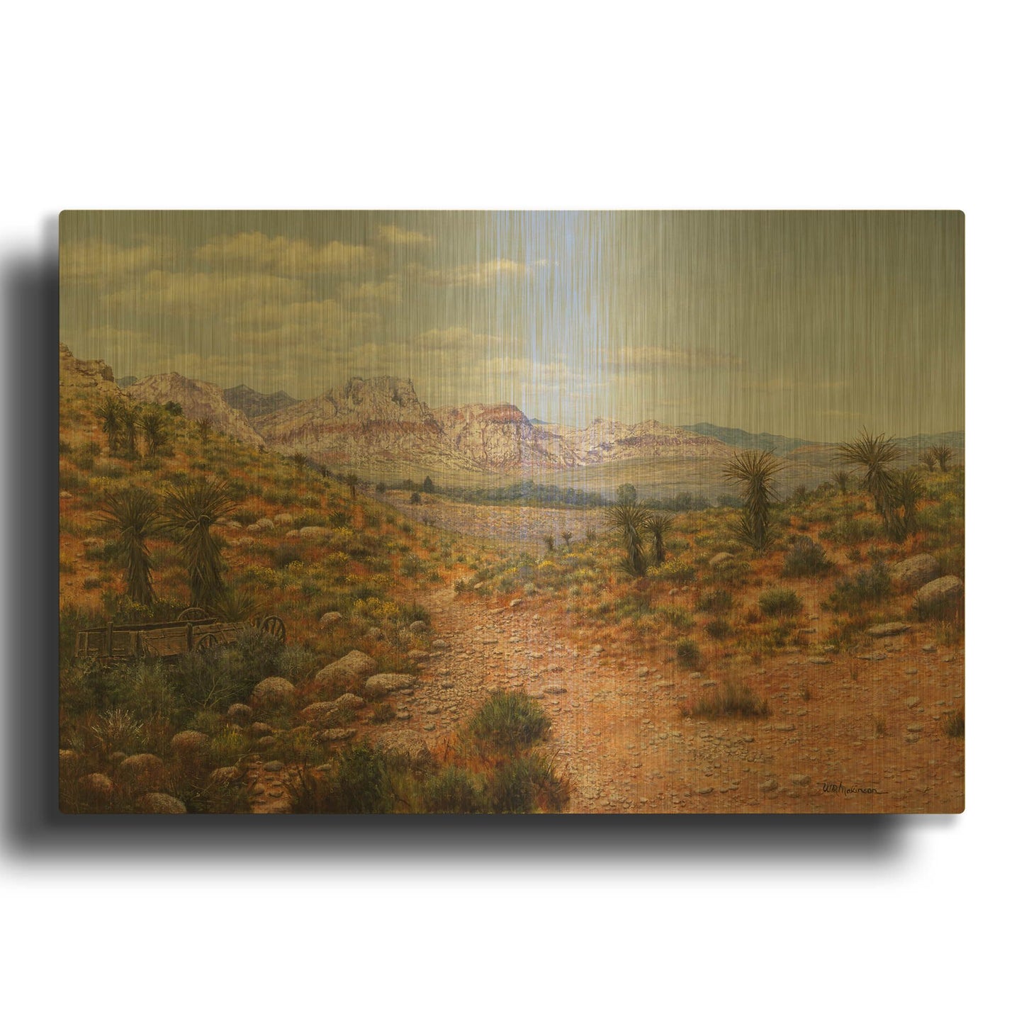 'Old Spanish Trail' By Bill Makinson Gold Metal Wall Art