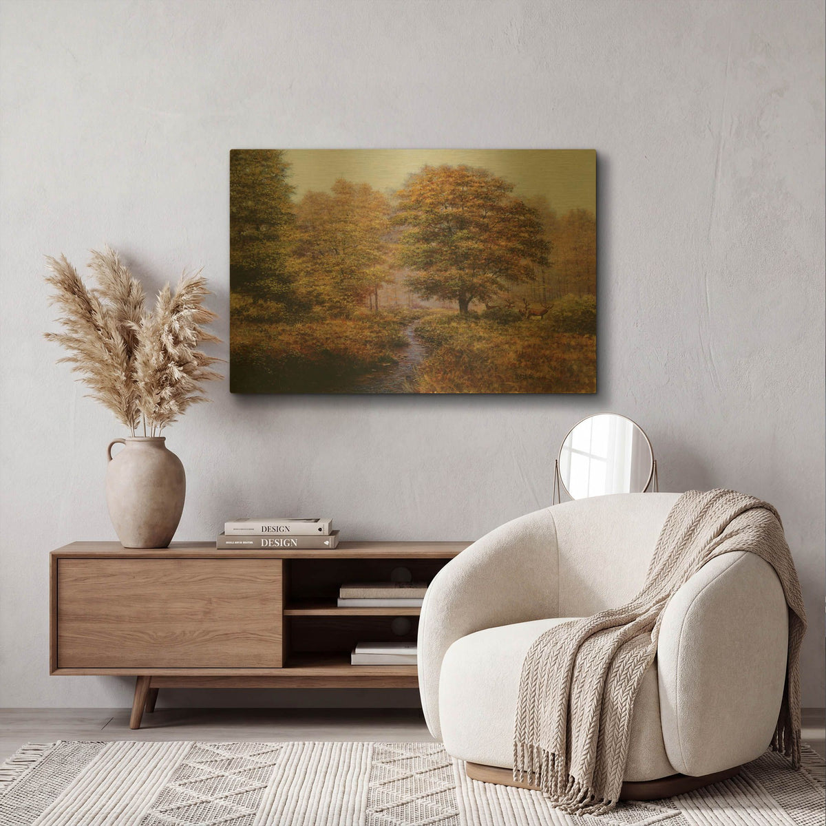 'Forest Herd' By Bill Makinson Gold Metal Wall Art