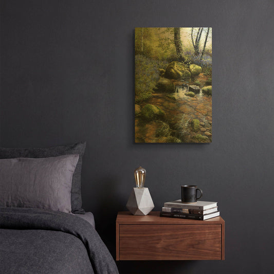 'Shallow Brook' By Bill Makinson Gold Metal Wall Art