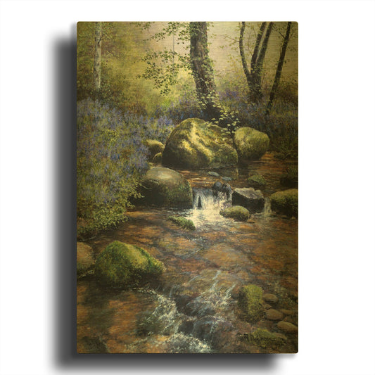 'Shallow Brook' By Bill Makinson Gold Metal Wall Art