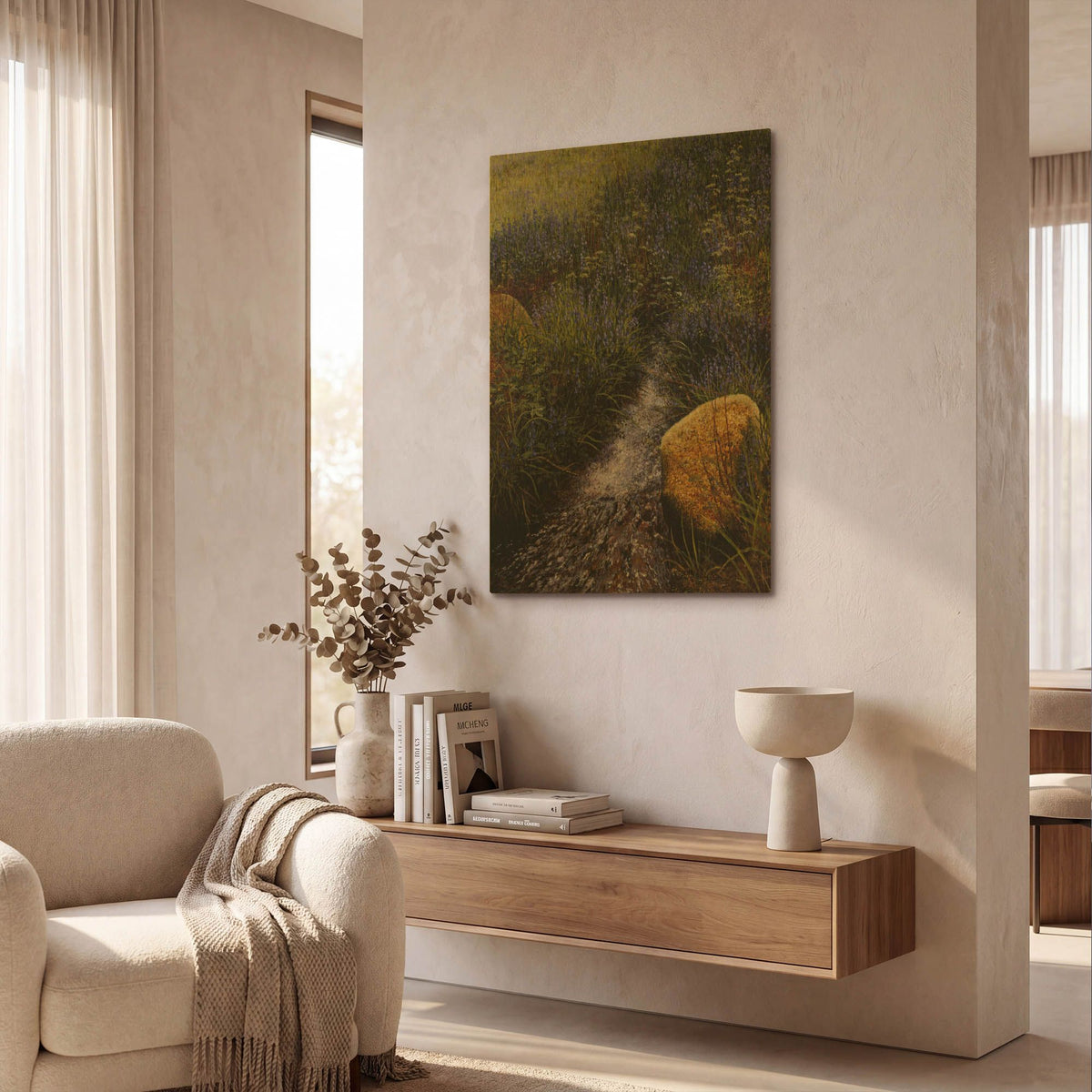 'Sparkling Water' By Bill Makinson Gold Metal Wall Art