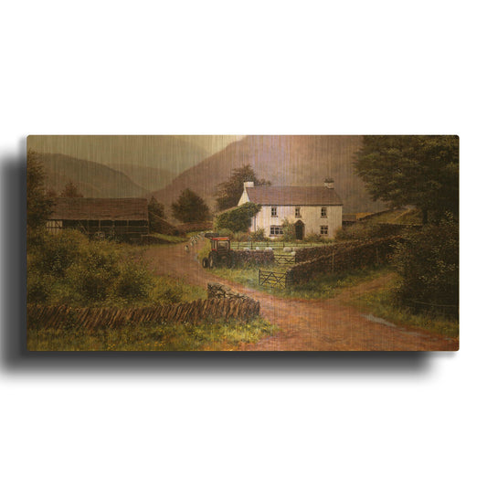 'Yew Tree Farm' By Bill Makinson Gold Metal Wall Art
