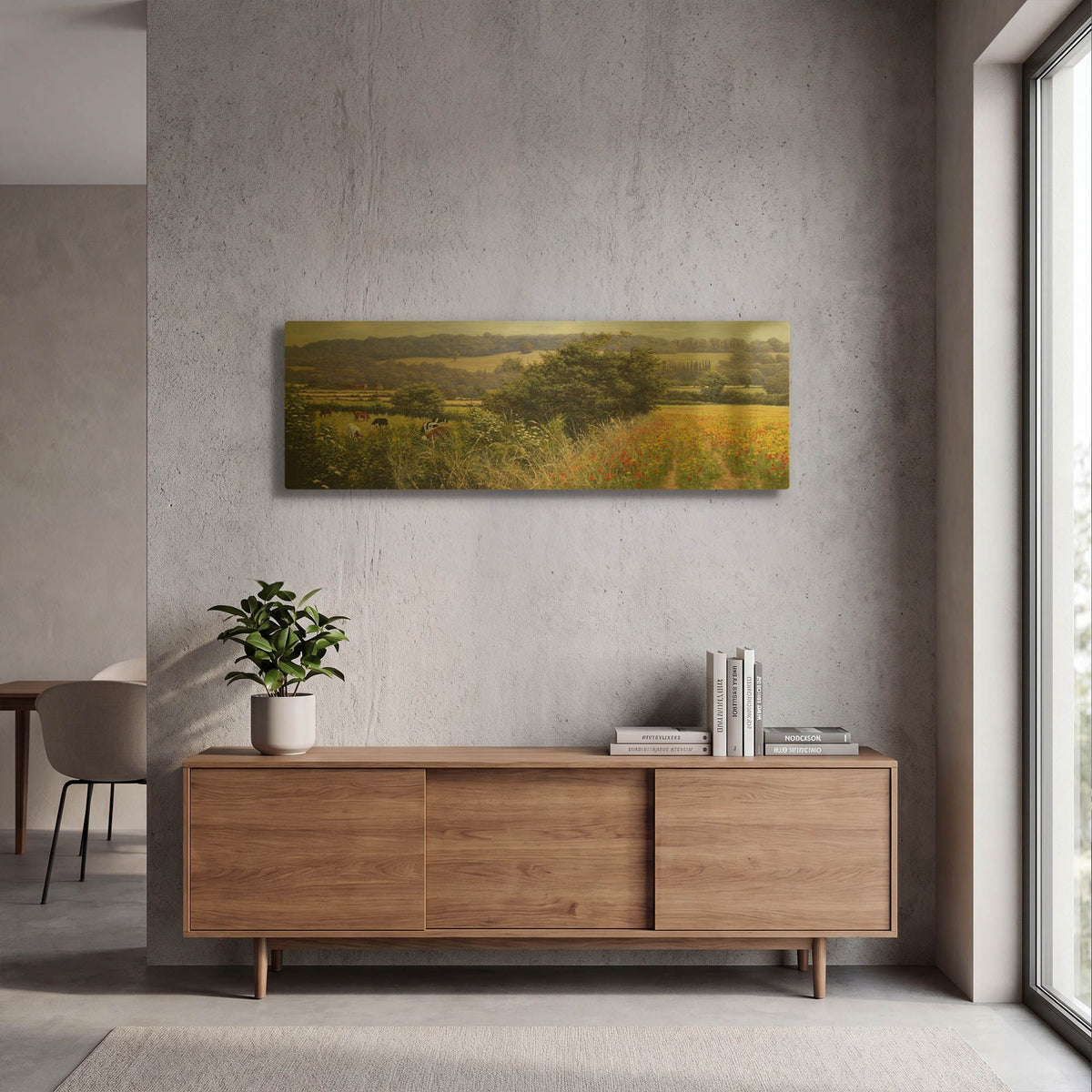 'Poppies' By Bill Makinson Gold Metal Wall Art