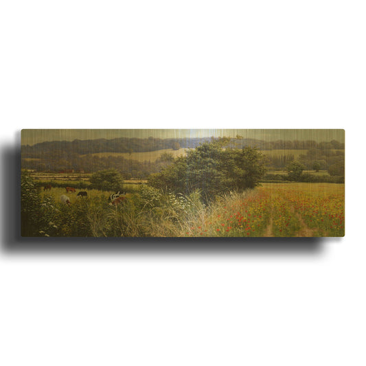 'Poppies' By Bill Makinson Gold Metal Wall Art