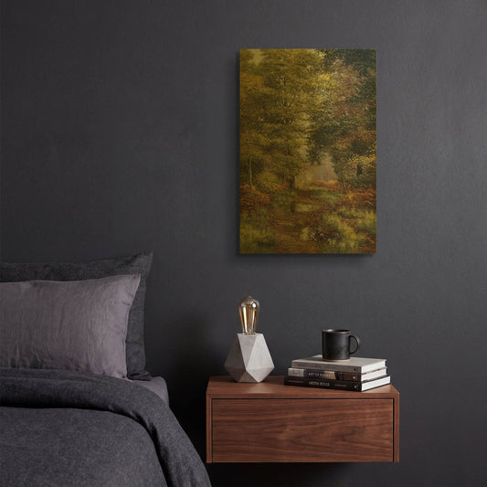 'Woodland In The Fall' By Bill Makinson Gold Metal Wall Art