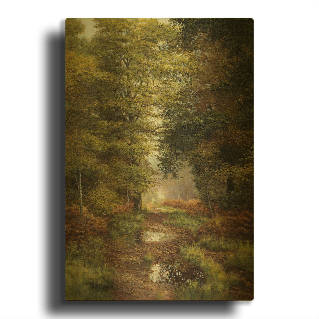 'Woodland In The Fall' By Bill Makinson Gold Metal Wall Art