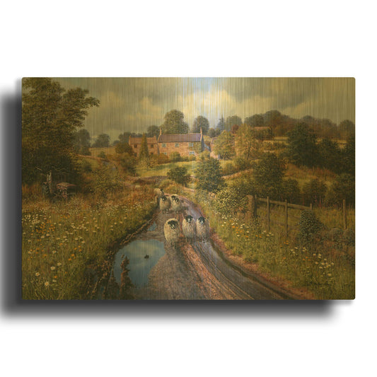 'Summer Showers' By Bill Makinson Gold Metal Wall Art