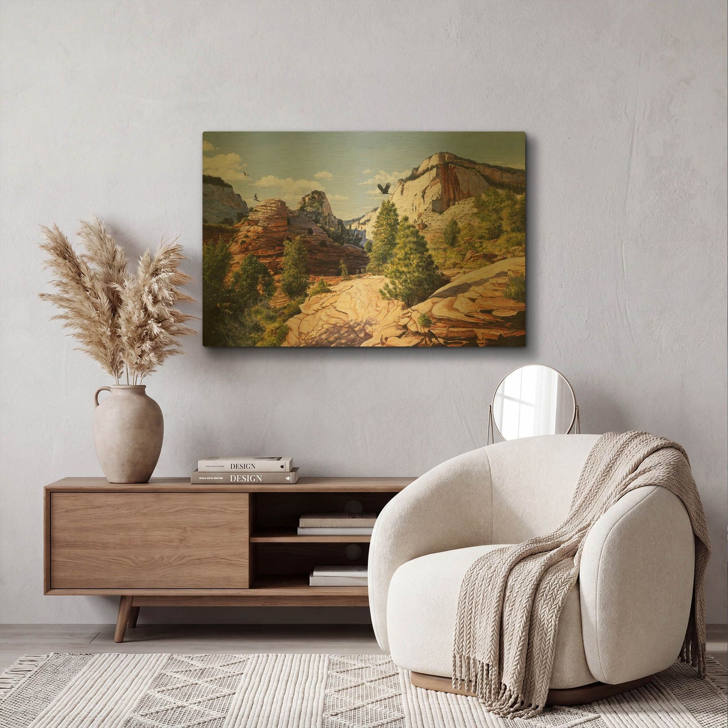 'Zion 2' By Bill Makinson Gold Metal Wall Art