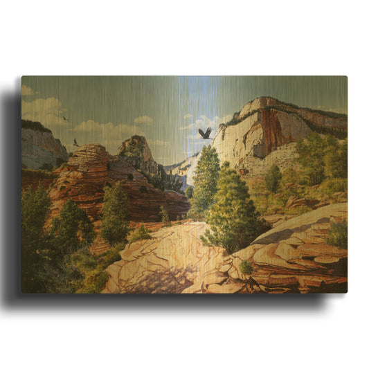 'Zion 2' By Bill Makinson Gold Metal Wall Art