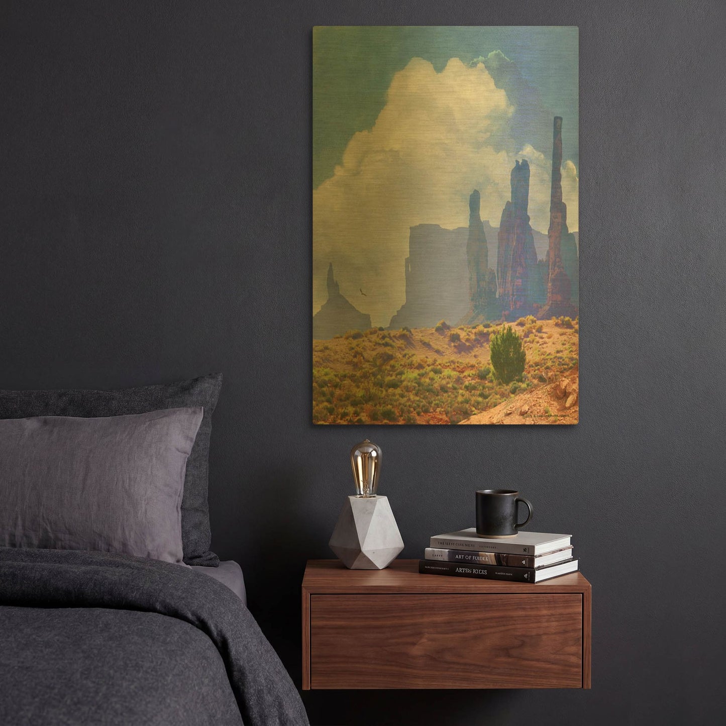 'Desert Scape' By Chris Vest Gold Metal Wall Art