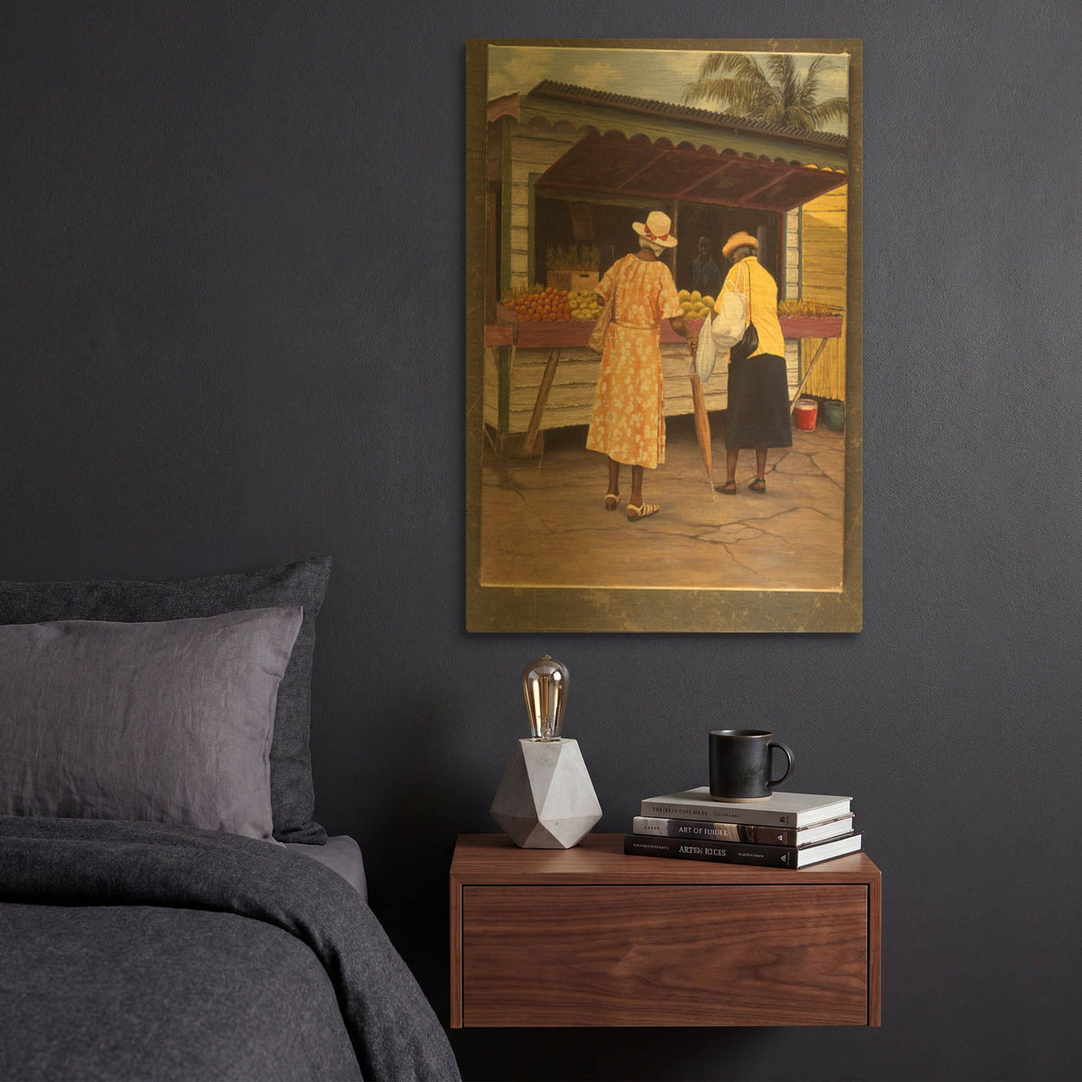 'Miss Crystal And Pearl' By Bill Makinson Gold Metal Wall Art