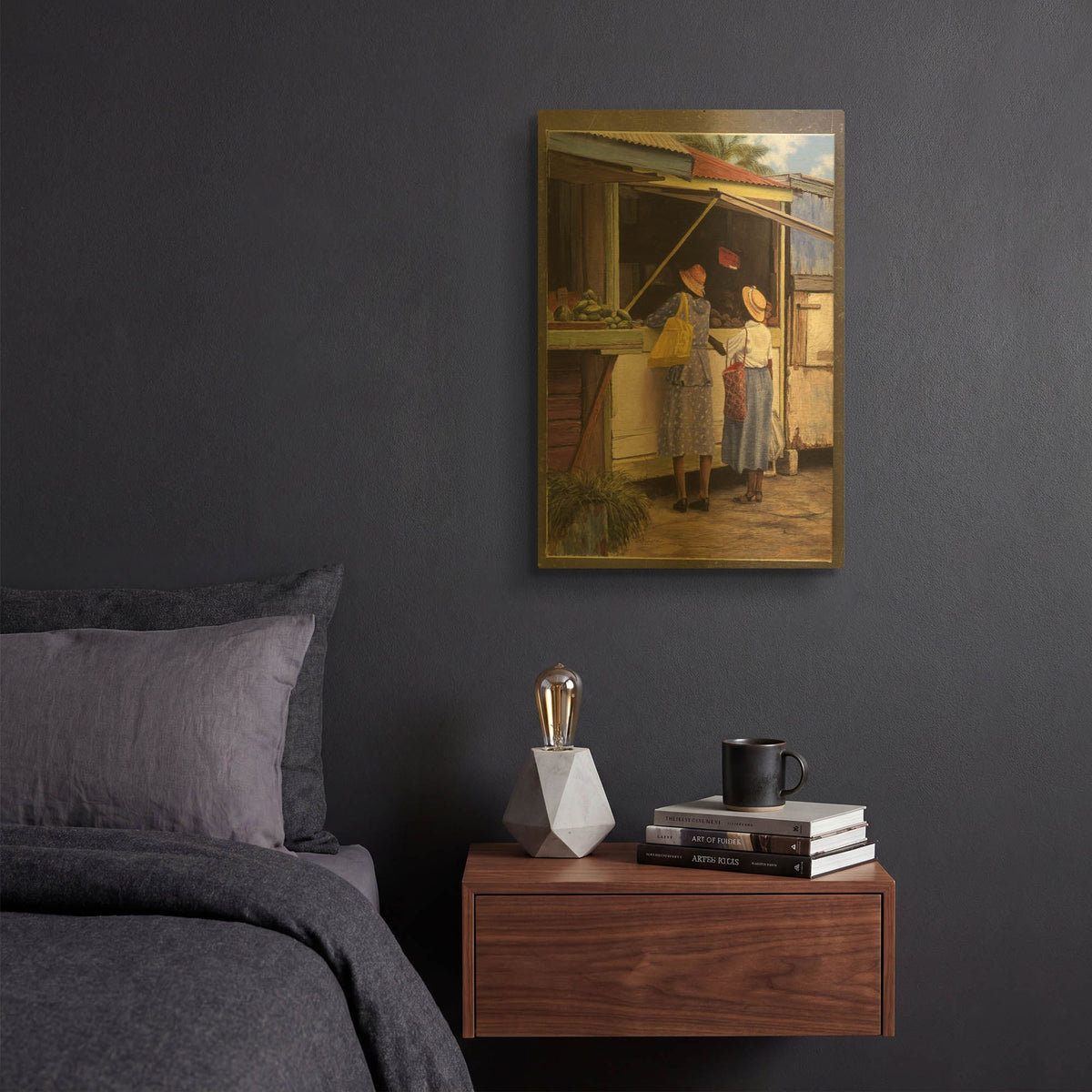 'Miss Violet And Daisy' By Bill Makinson Gold Metal Wall Art