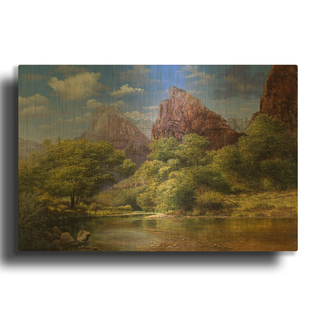 'Zion' By Bill Makinson Gold Metal Wall Art