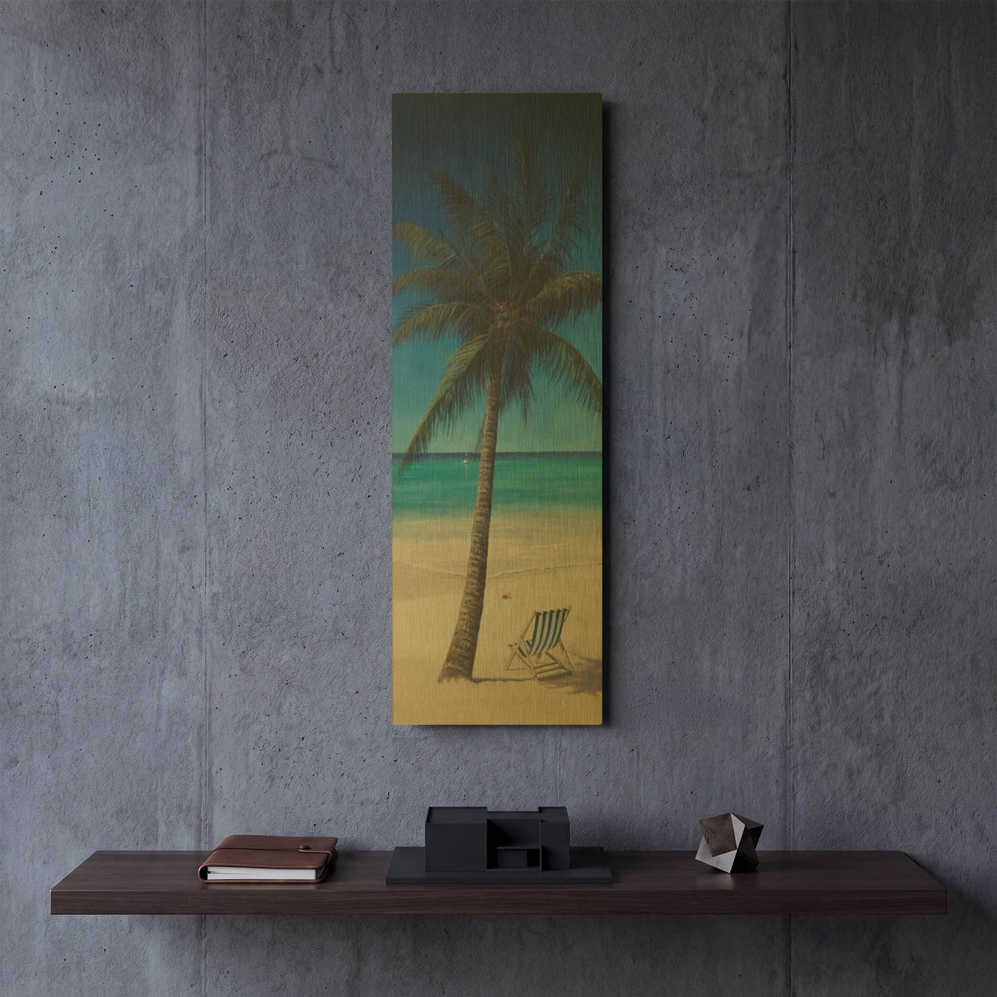'Tropics' By Bill Makinson Gold Metal Wall Art