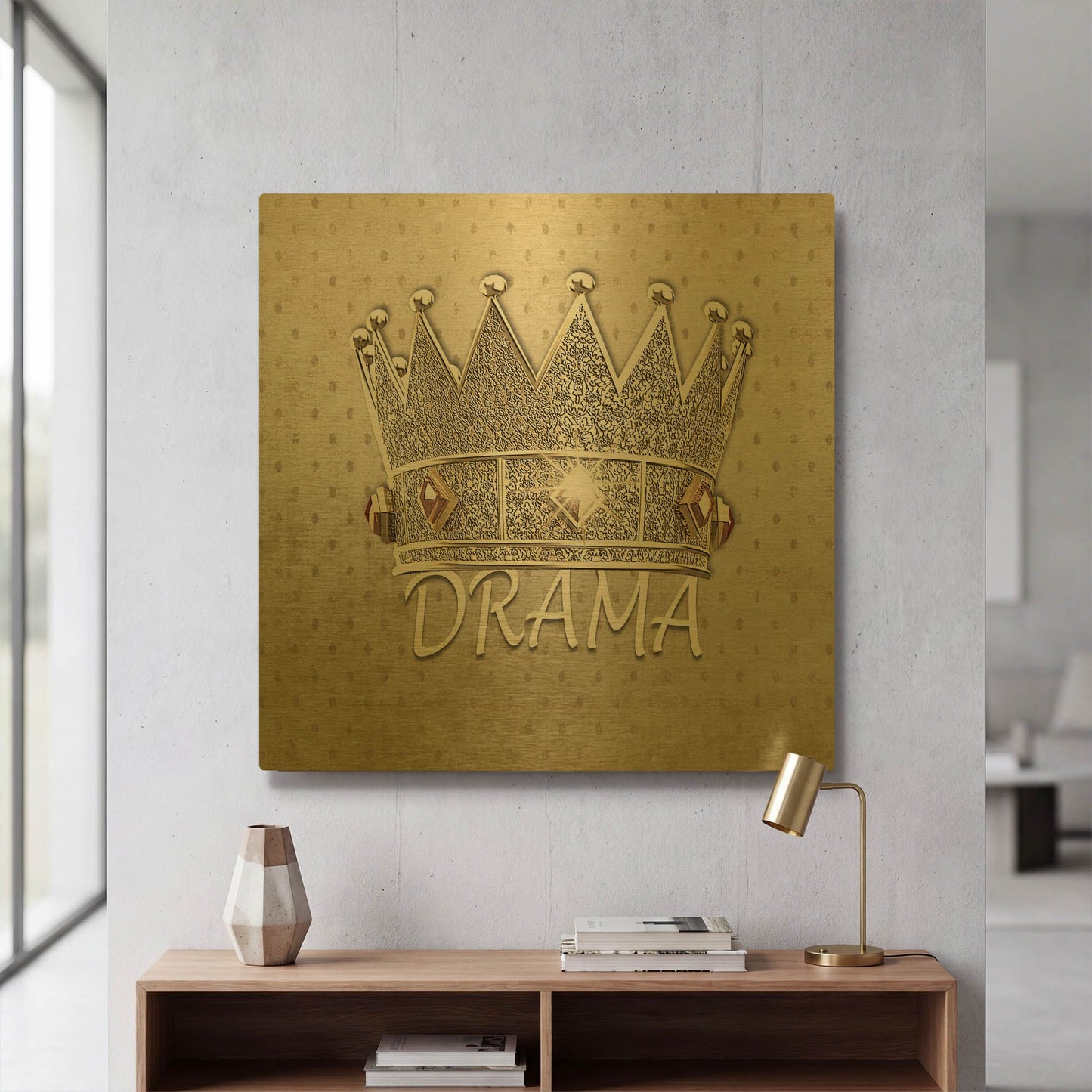 'Drama Queen' By Karen Smith Gold Metal Wall Art