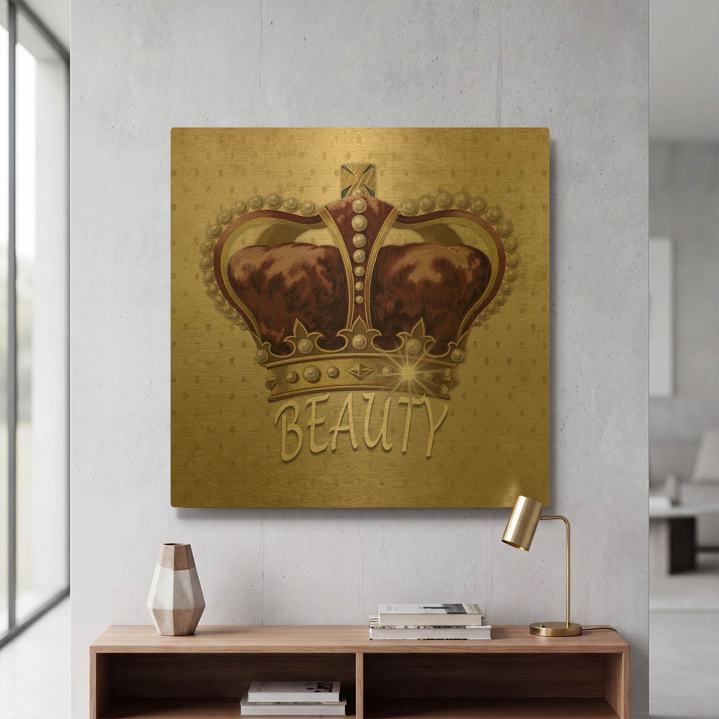 'Beauty Queen' By Karen Smith Gold Metal Wall Art