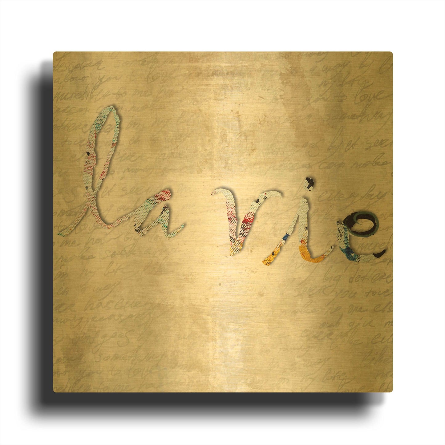 'La Vie' By Karen Smith Gold Metal Wall Art