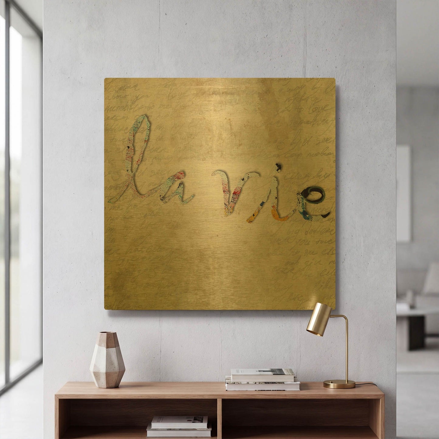 'La Vie' By Karen Smith Gold Metal Wall Art