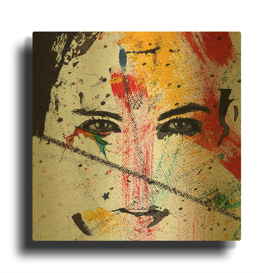 'Face Paint' By Karen Smith Gold Metal Wall Art