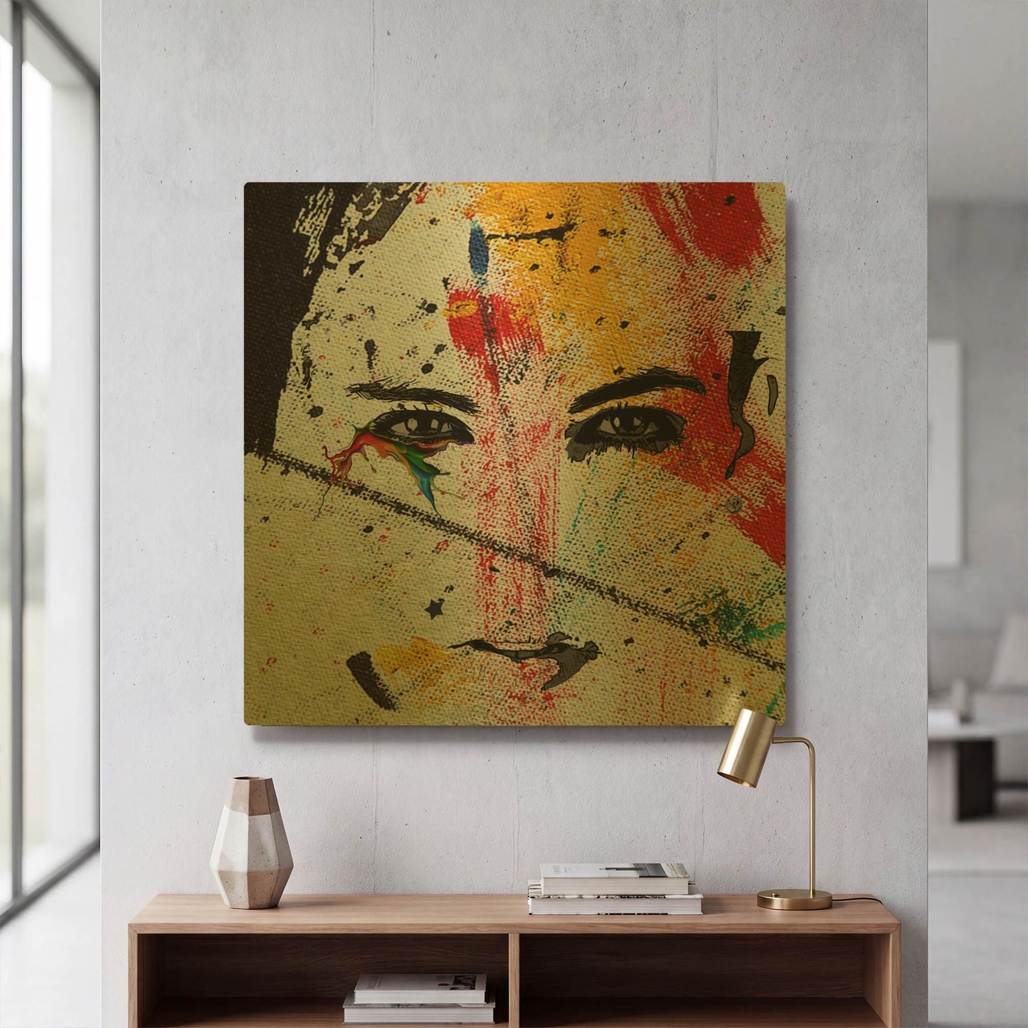 'Face Paint' By Karen Smith Gold Metal Wall Art