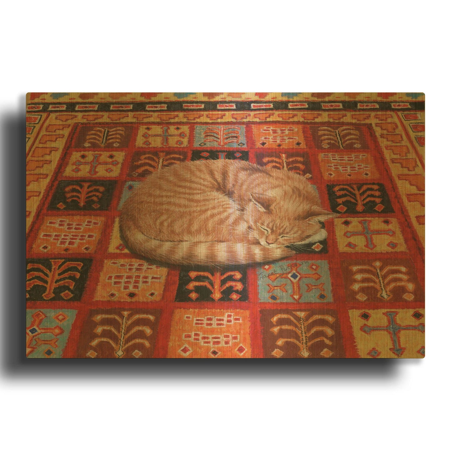 'Forty Winks' By Janet Pidoux Gold Metal Wall Art
