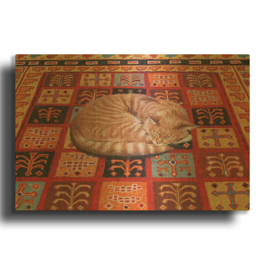 'Forty Winks' By Janet Pidoux Gold Metal Wall Art