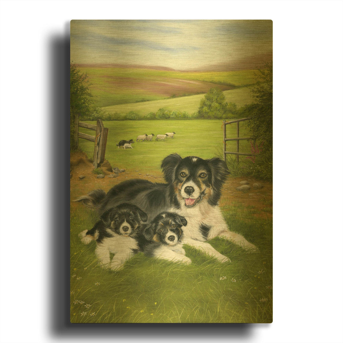 'Happy Family' By Janet Pidoux Gold Metal Wall Art