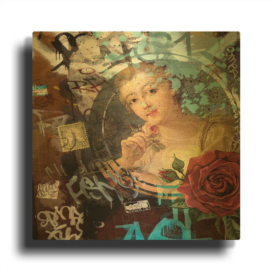 'Classic Graffiti' By Karen Smith Gold Metal Wall Art
