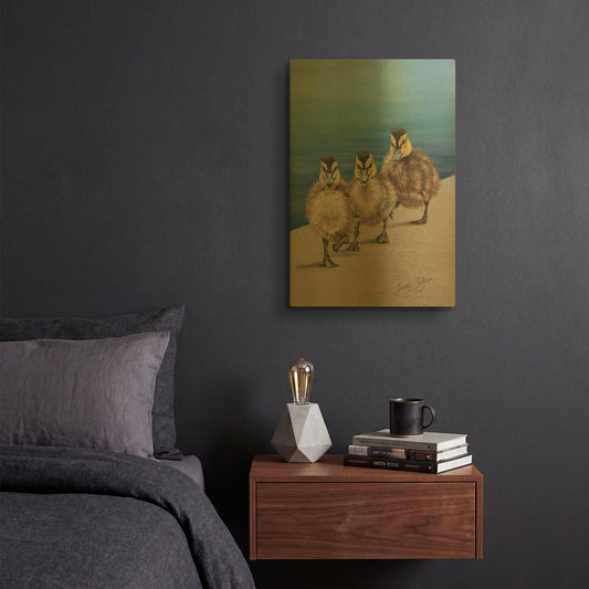 'Left Right, Left Right' By Janet Pidoux Gold Metal Wall Art