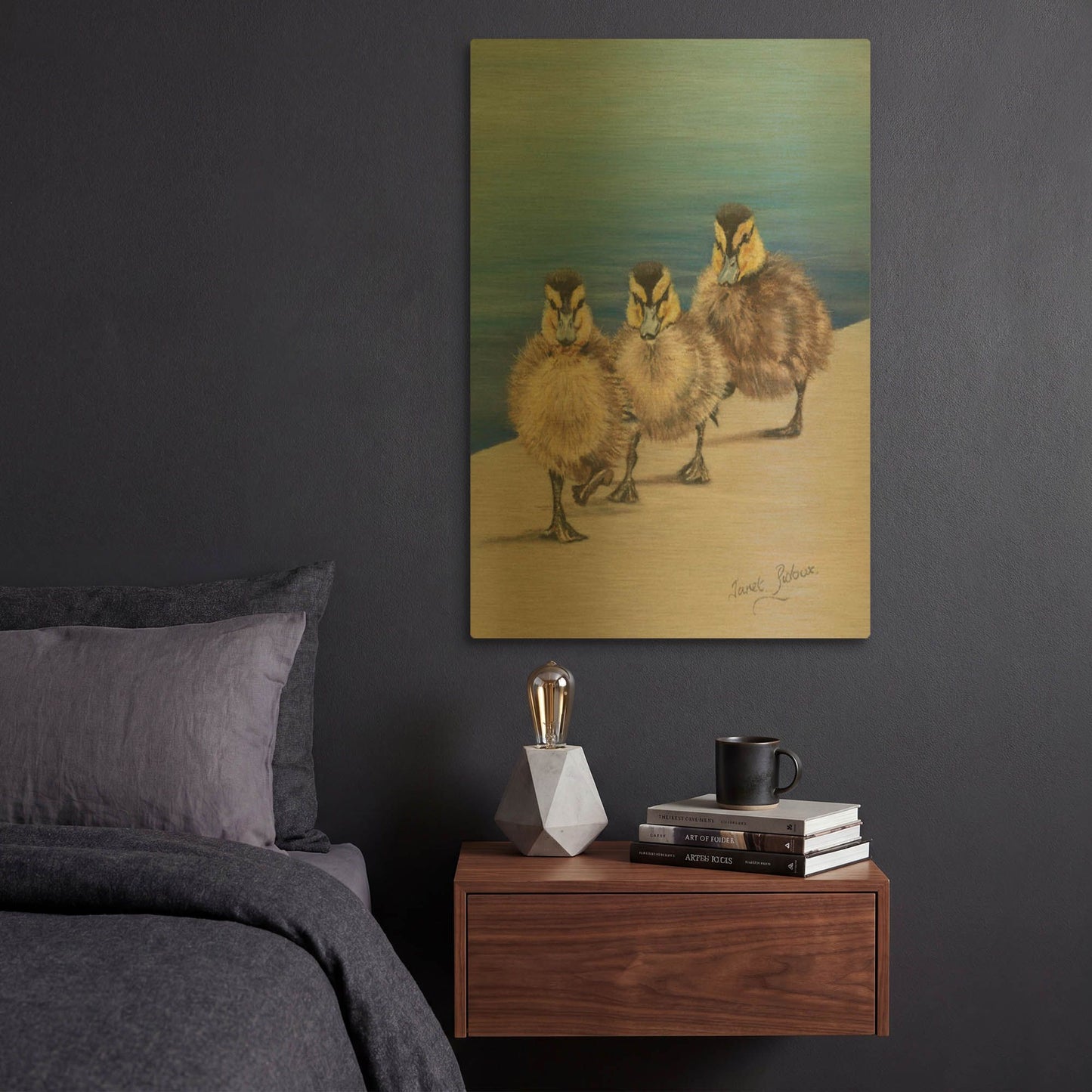 'Left Right, Left Right' By Janet Pidoux Gold Metal Wall Art