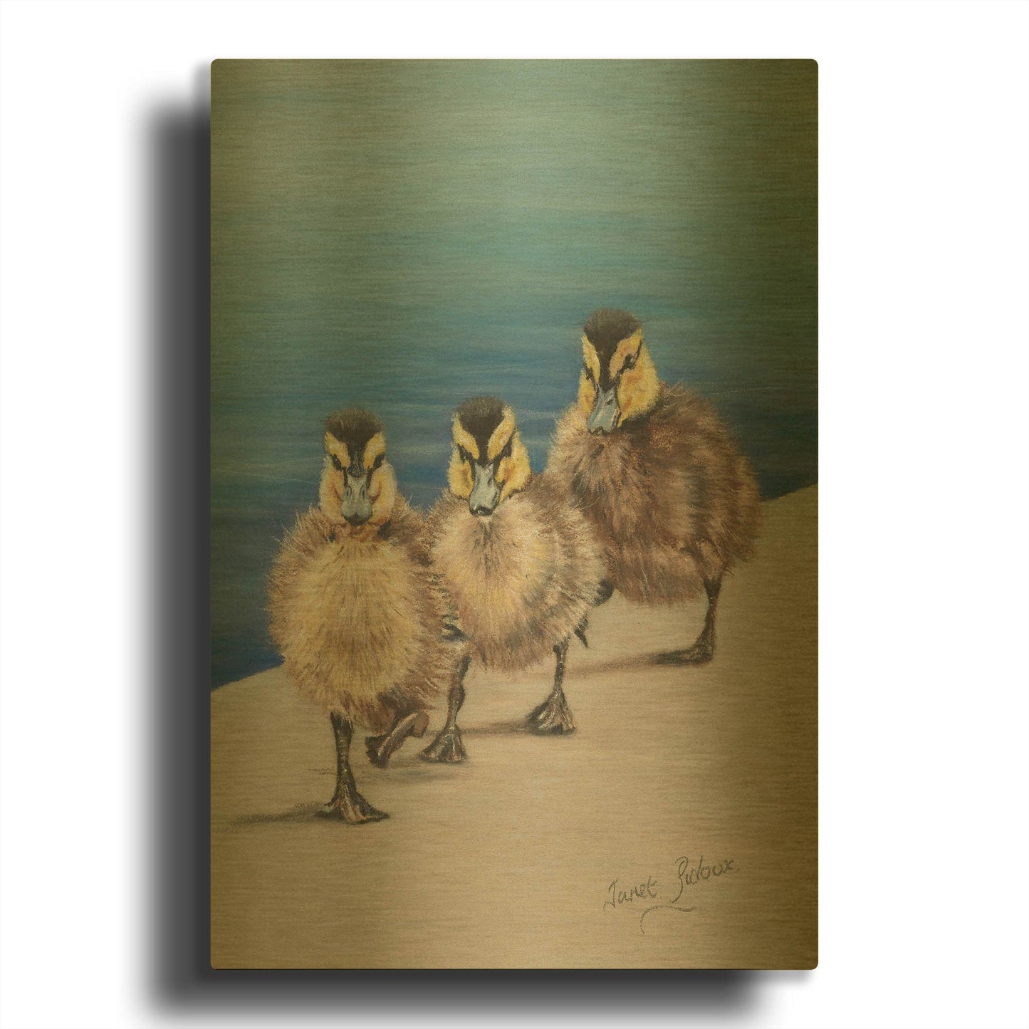 'Left Right, Left Right' By Janet Pidoux Gold Metal Wall Art