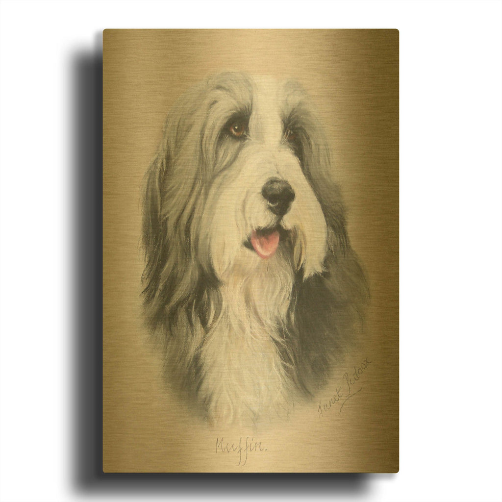 'Muffin' By Janet Pidoux Gold Metal Wall Art