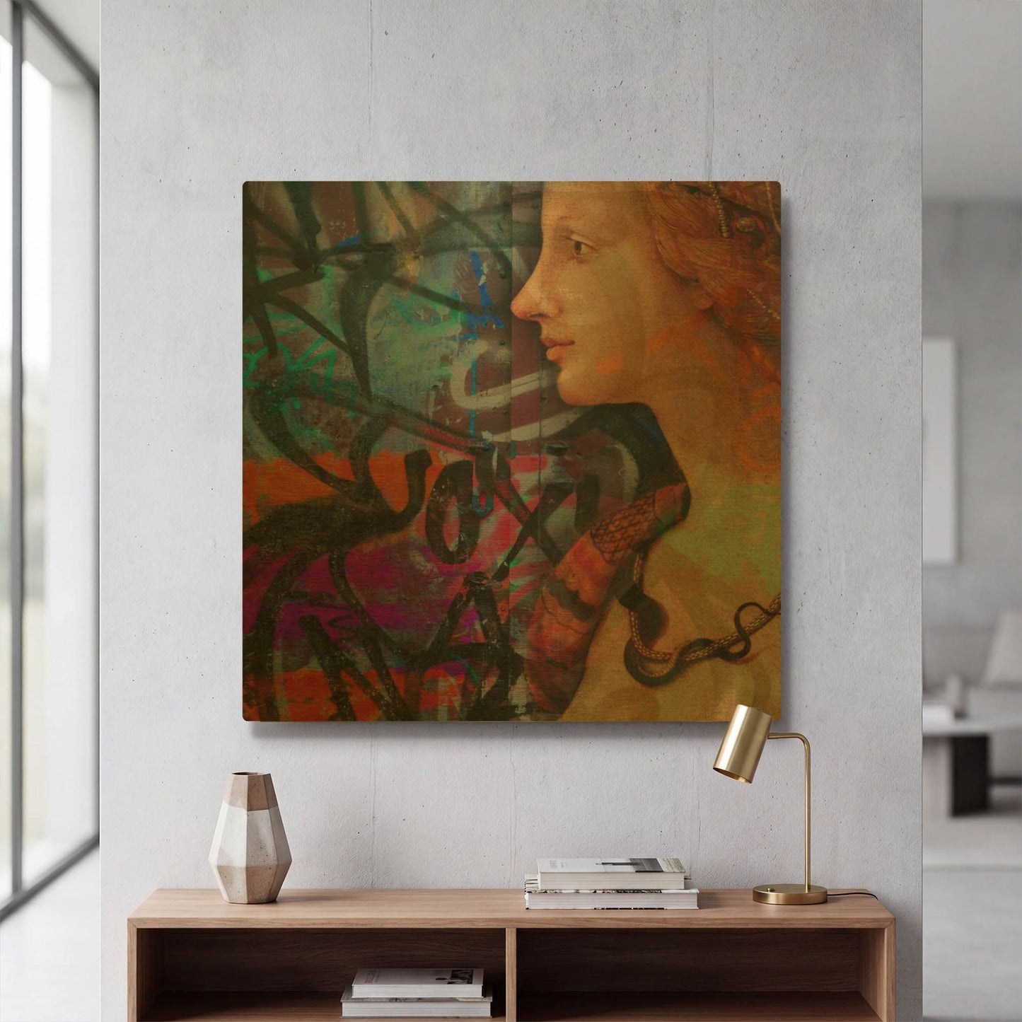 'Classic Graffiti 2' By Karen Smith Gold Metal Wall Art