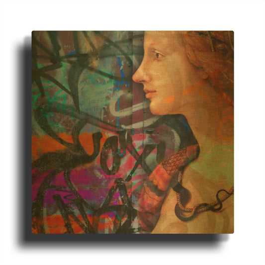 'Classic Graffiti 2' By Karen Smith Gold Metal Wall Art
