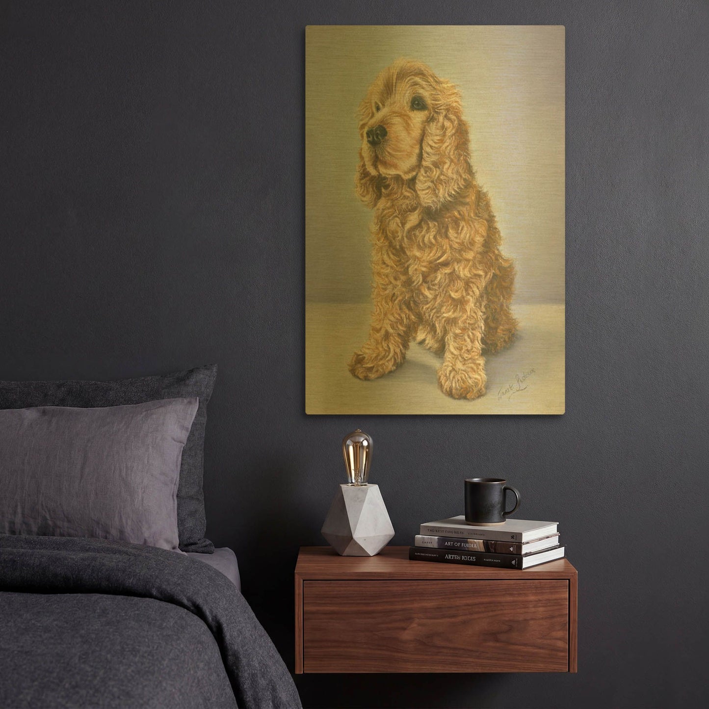 'Tessa' By Janet Pidoux Gold Metal Wall Art