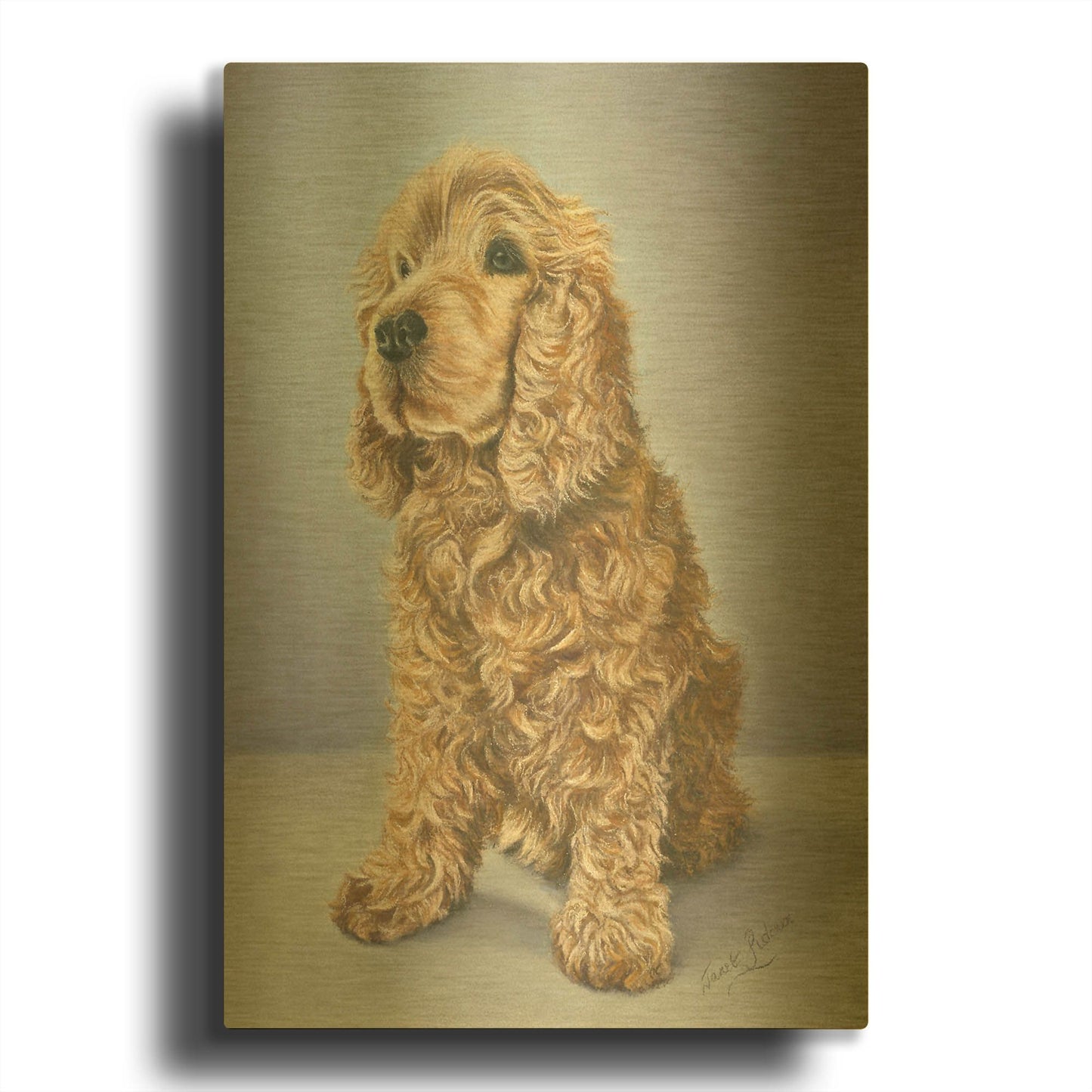 'Tessa' By Janet Pidoux Gold Metal Wall Art