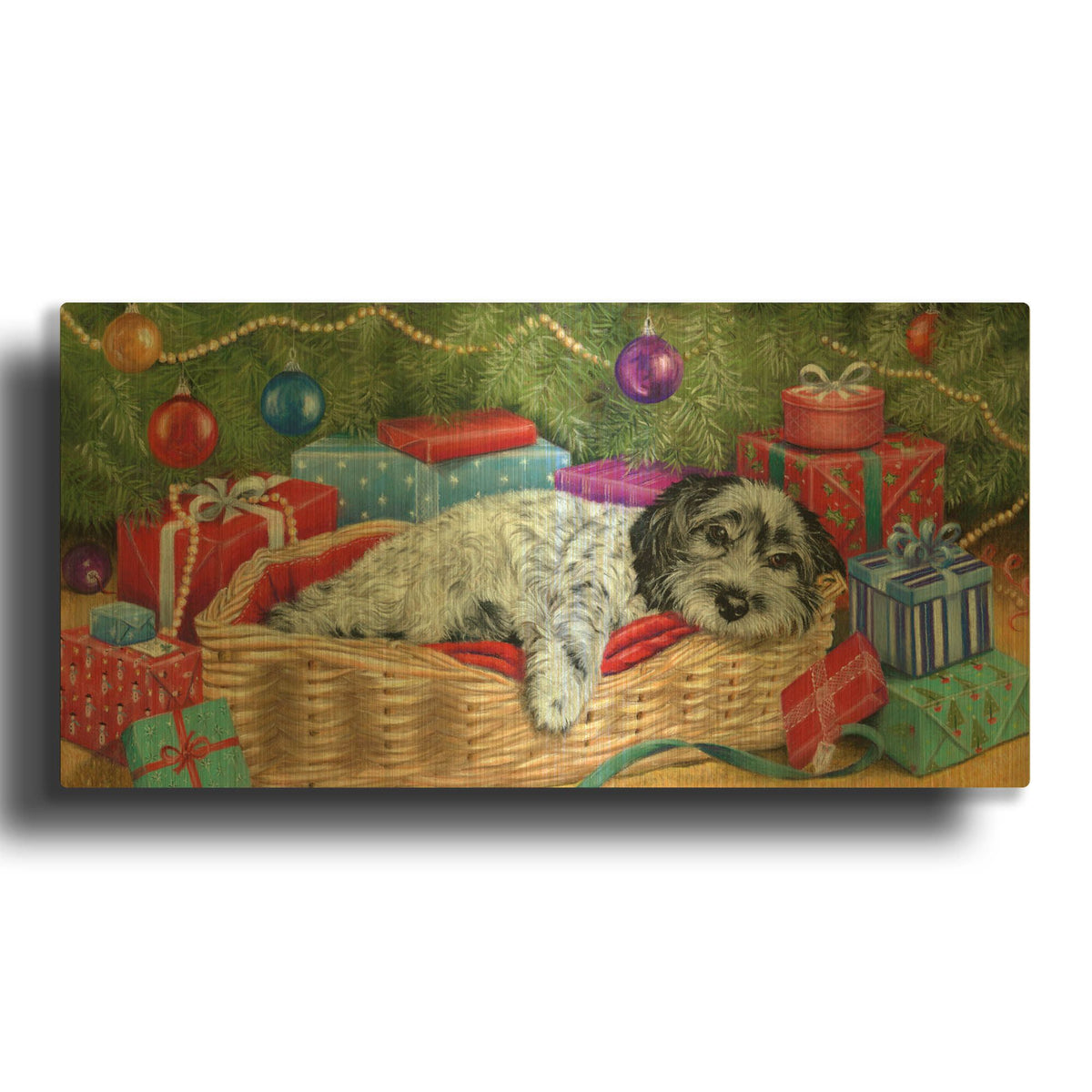 'The Night Before Christmas' By Janet Pidoux Gold Metal Wall Art