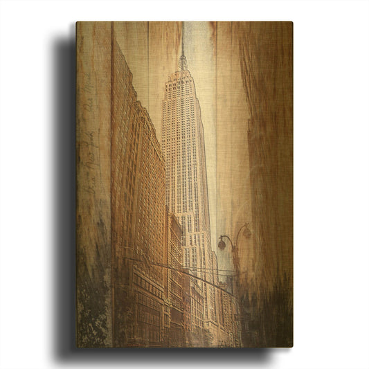 'Rustic ESB' By Karen Smith Gold Metal Wall Art