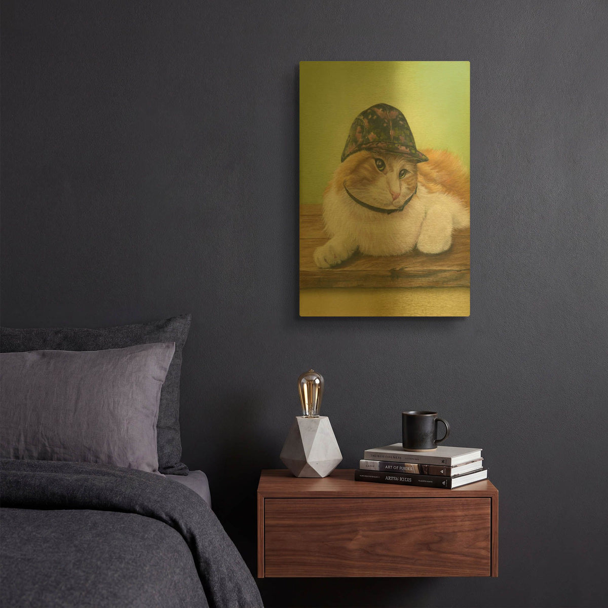 'Tumbletot' By Janet Pidoux Gold Metal Wall Art