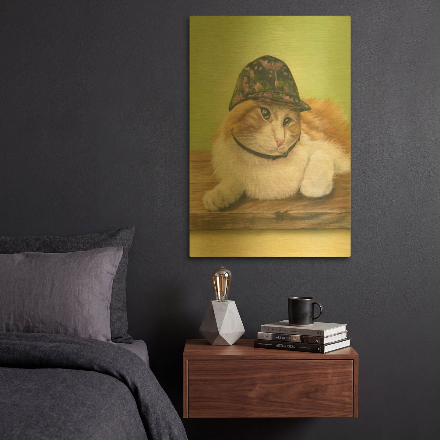 'Tumbletot' By Janet Pidoux Gold Metal Wall Art