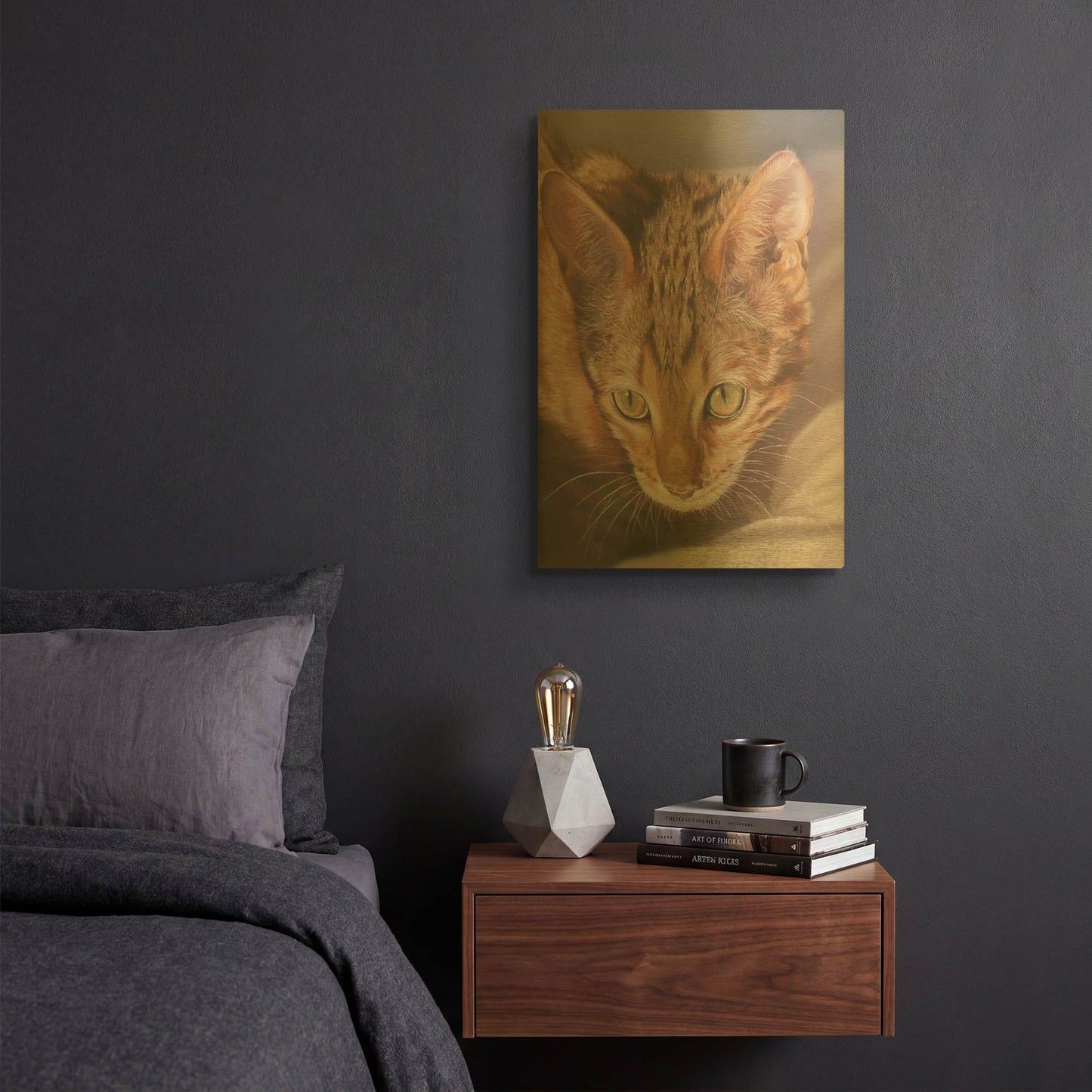 'Watchful' By Janet Pidoux Gold Metal Wall Art