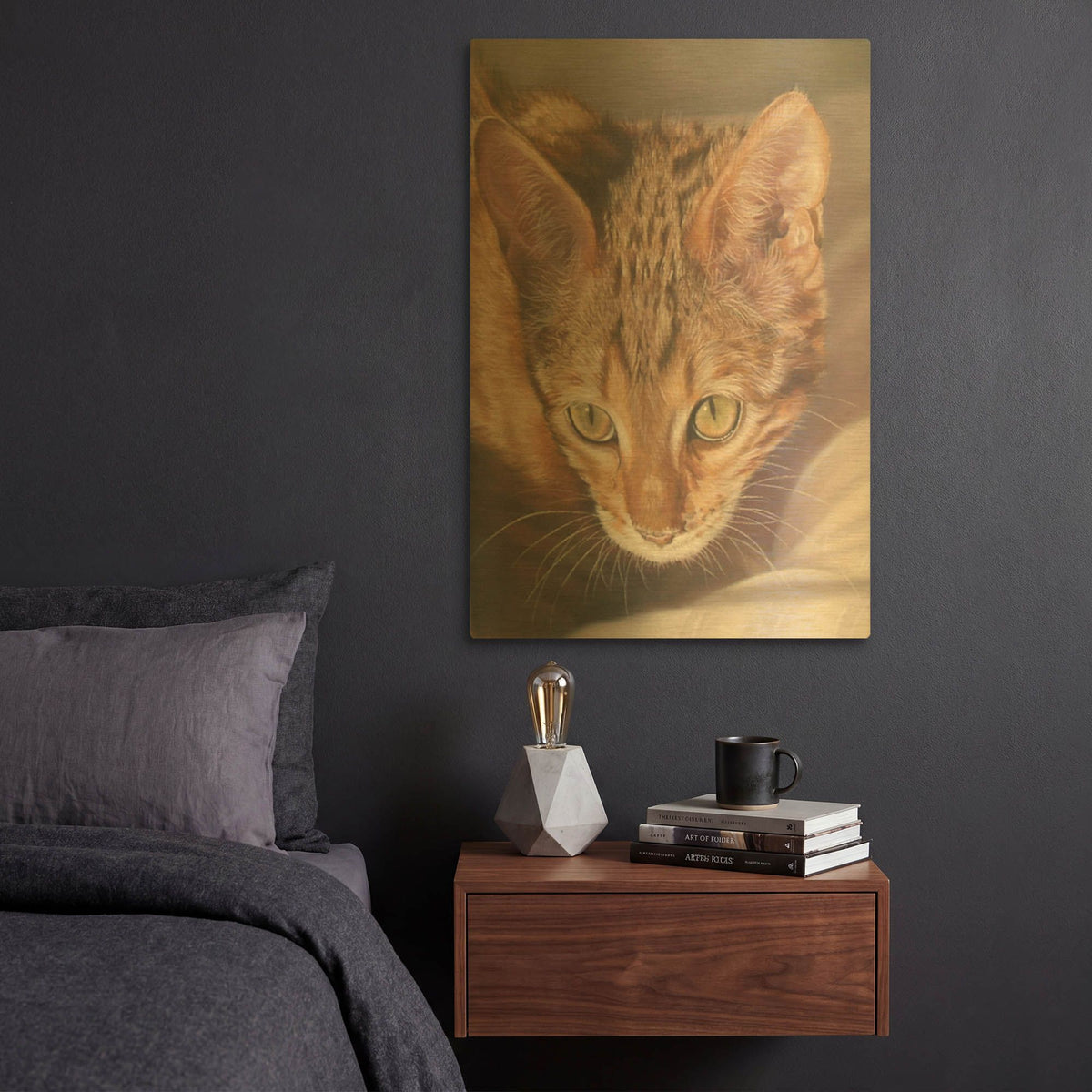'Watchful' By Janet Pidoux Gold Metal Wall Art